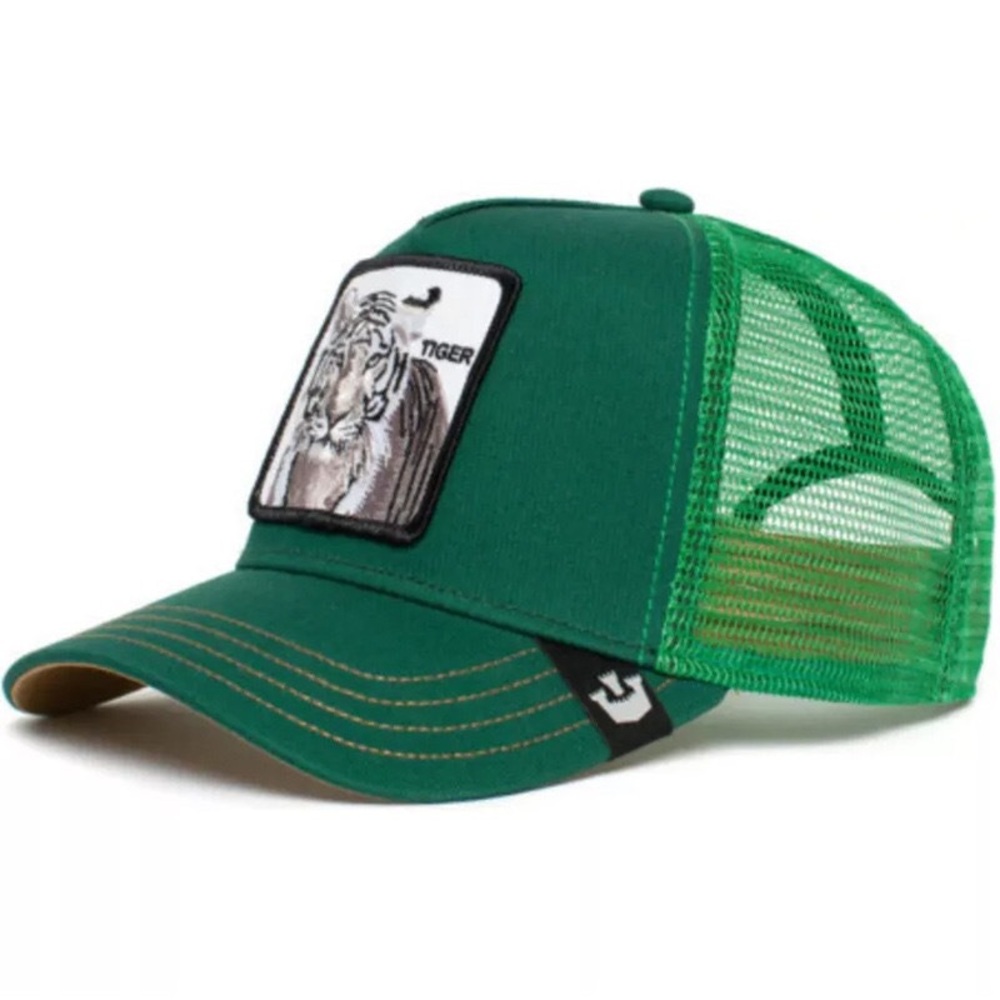 Goorin Bros Green Tiger Patch Trucker Hat